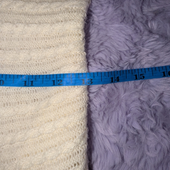 Pink Rose Cream Asymmetrical Knit Dress - Picture 5 of 6